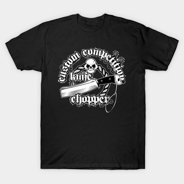 Custom Competition Knife Chopper T-Shirt by Spikeani